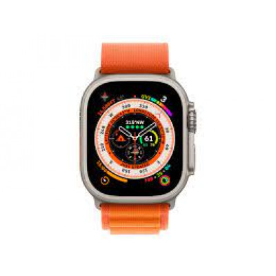 APPLE Watch Ultra GPS + Cellular 49mm Titanium Case with Orange Alpine Loop Small